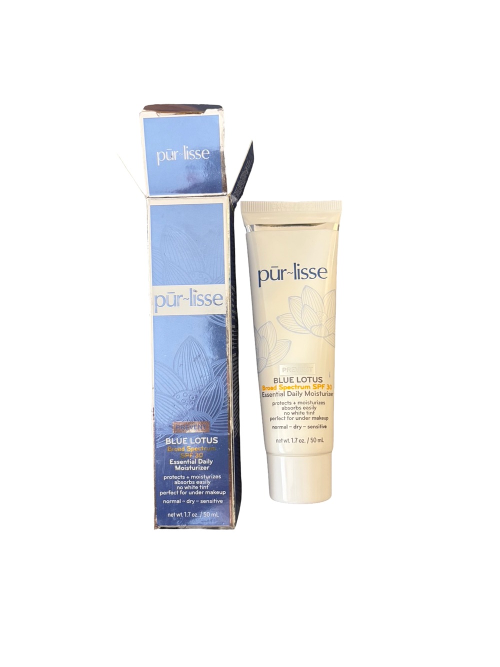 purlisse Blue Lotus Essential Daily Moisturizer - Blue and Cream Packaging